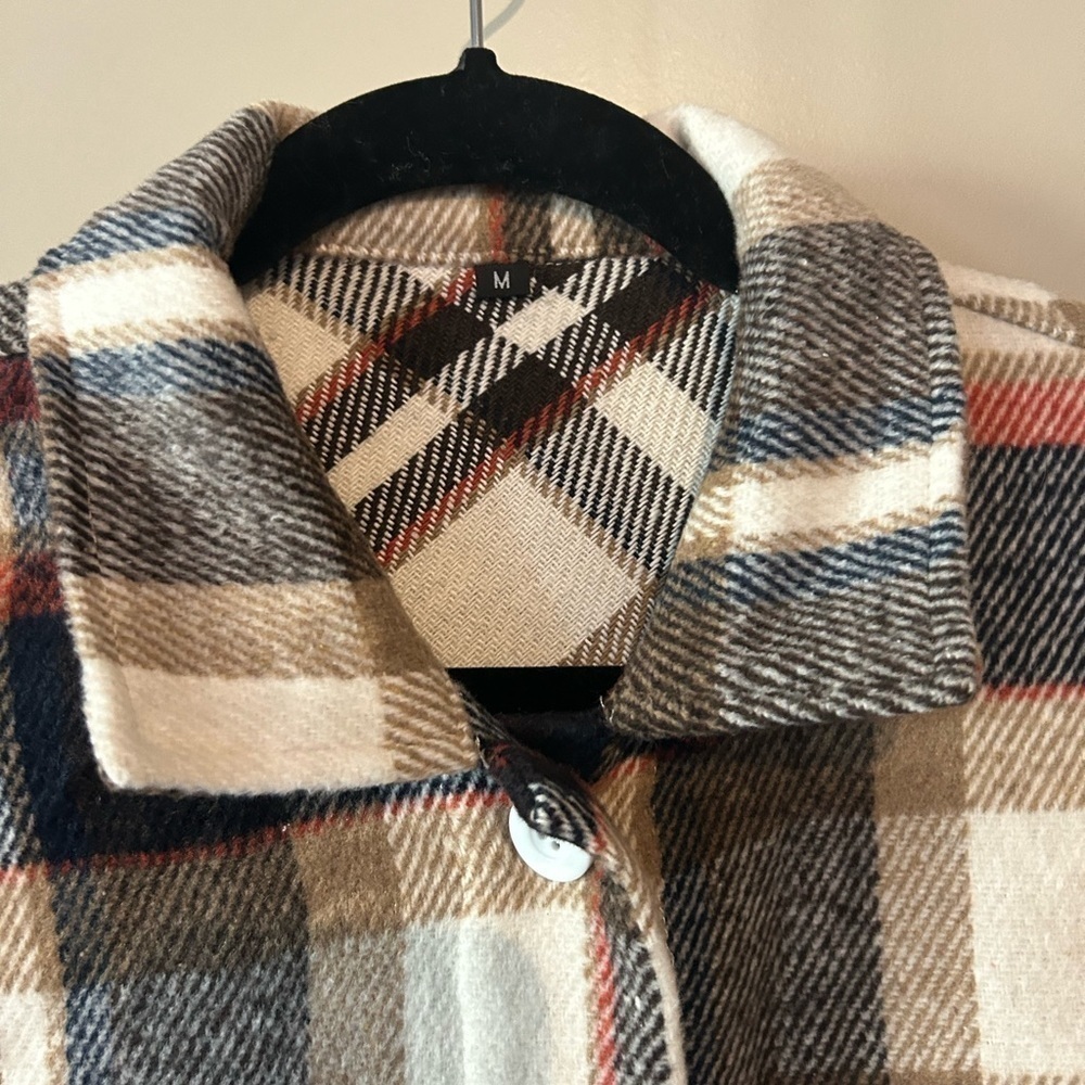 Casual Wool Blend Shirt Jacket - M - Picture 3 of 5